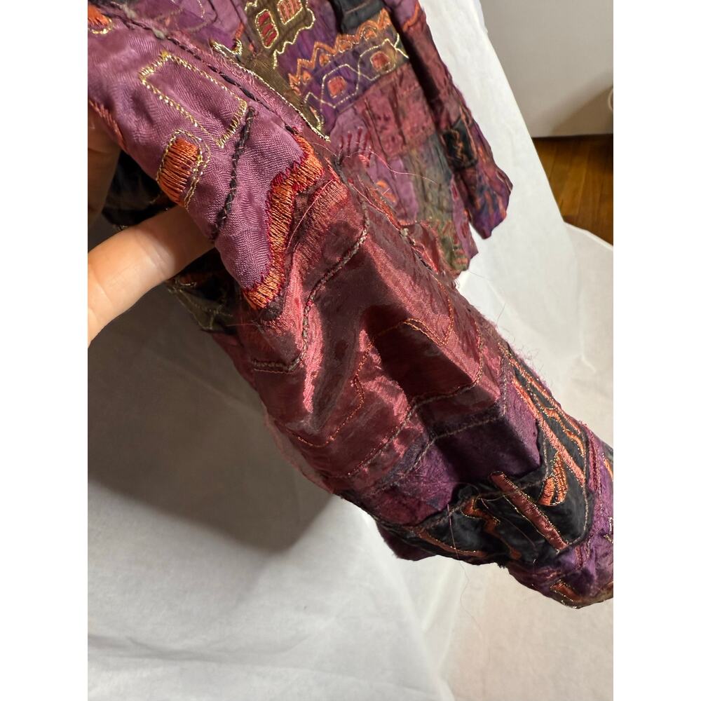 Chico Jacket Blazer Shacket Artsy Patchwork Boho … - image 5